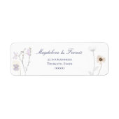 wildbloemen bruiloft etiket (Voorkant)