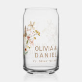 Wildbloemen bruiloft kopjes blikvorm glas (Achterkant)