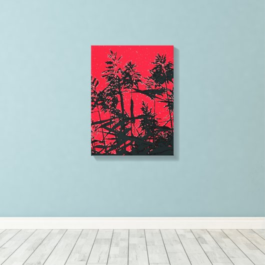 WILDBLOEMEN CANVAS AFDRUK (Insitu (Houten vloer))