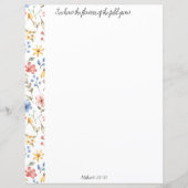 Wildbloemen Christelijk briefpapier (Voorkant)