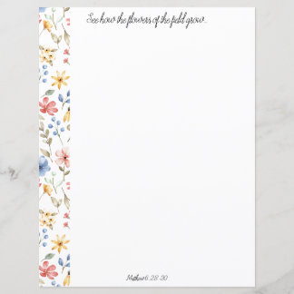 Wildbloemen Christelijk briefpapier