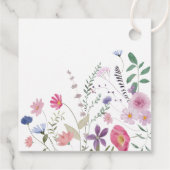 Wildbloemen Cirkel Doop Bedankjes Labels (Achterkant)