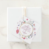 Wildbloemen Cirkel Doop Bedankjes Labels (In situ)