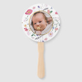 Wildbloemen Cirkel Doop Handwaaier (Achterkant)