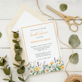 Wildbloemen Daisy Lavender Foto Vrijgezellenfeest Kaart