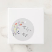 Wildbloemen dank je baby shower bedankjes labels (In situ)