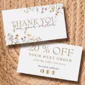 Wildbloemen dank je korting visitekaartje