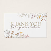 Wildbloemen dank je korting visitekaartje (Voorkant)