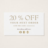 Wildbloemen dank je korting visitekaartje (Achterkant)