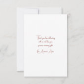 Wildbloemen dank u huwelijksgeschenk geld (Achterkant)