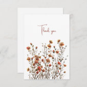 Wildbloemen dank u huwelijksgeschenk geld (Voorkant / Achterkant)