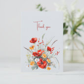 Wildbloemen dank u huwelijksgeschenk geld (Staand voorkant)