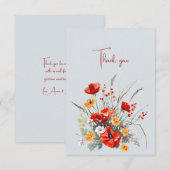 Wildbloemen dank u huwelijksgeschenk geld (Voorkant / Achterkant)