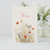 Wildbloemen dank u huwelijksgeschenk geld (Staand voorkant)
