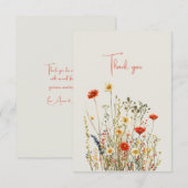 Wildbloemen dank u huwelijksgeschenk geld (Voorkant / Achterkant)