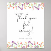 Wildbloemen \ Dank u voor het komen Poster (Voorkant)