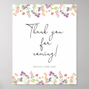 Wildbloemen \ Dank u voor het komen Poster