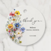 Wildbloemen Dank u Vrijgezellenfeest Bedankjes Labels (Voorkant)