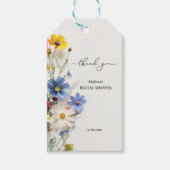 Wildbloemen Dank u Vrijgezellenfeest Cadeaulabel (Voorkant)