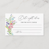 Wildbloemen Datum Nachtelijke ideeën kaart (Voorkant)