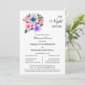 Wildbloemen de avond voor repetitie diner kaart (Staand voorkant)