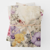 WILDBLOEMEN DECOUPAGE DECORATIEF PAPIER SET INPAKPAPIER VEL (In situ)