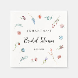 Wildbloemen delicate tuin vrijgezellenfeest servet