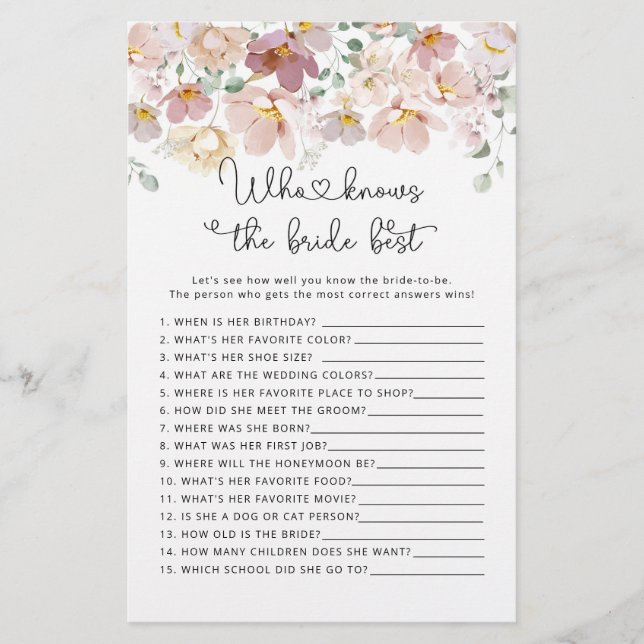 Wildbloemen die het beste bruidspel kennen (Voorkant)