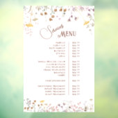 Wildbloemen Diensten Menu Raamsticker (Vel 3)