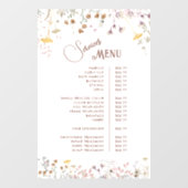 Wildbloemen Diensten Menu Raamsticker (Vel)