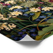 Wildbloemen donkere kunst print (Hoek)