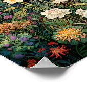 Wildbloemen donkere kunst print (Hoek)