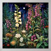 Wildbloemen donkere kunst print (Voorkant)