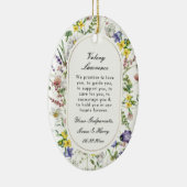 Wildbloemen Doop Boho Chic Keramisch Ornament (Rechts)