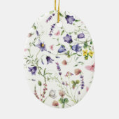 Wildbloemen Doop Boho Chic Keramisch Ornament (Achterkant)