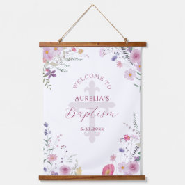 Wildbloemen Doop Welkom Hangend Wandkleed