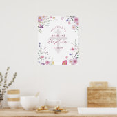 Wildbloemen Doop Welkom Poster (Keuken)