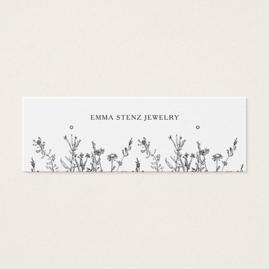 Wildbloemen ・ Earring Hoops Studs Mini Display Kaa Visitekaartjes (Voorkant)