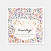 Wildbloemen een dag weg bruiloft repetitie diner servet (Voorkant)