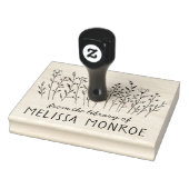 Wildbloemen Eenvoudige lijn Art Bloemen Meadow CUS Rubberstempel (Stempel)