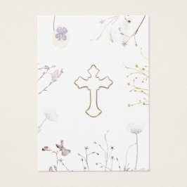 Wildbloemen Eerste Heilige Communie herinneringska Visitekaartje