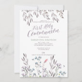 Wildbloemen Eerste Heilige Communie Kaart (Voorkant)