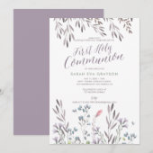 Wildbloemen Eerste Heilige Communie Kaart (Voorkant / Achterkant)