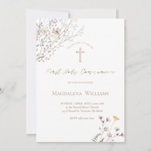 wildbloemen | Eerste uitnodiging van de Gemeenscha (Voorkant)