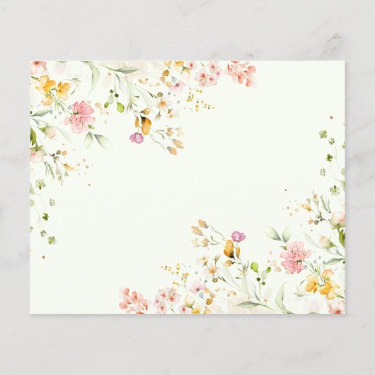 Wildbloemen Elegant Advice Kaart (Achterkant)