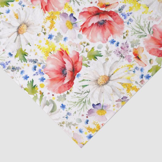 Wildbloemen Elegant Botanisch Tissuepapier (Detail)