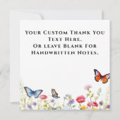 Wildbloemen Elegant Eenvoudig Flat Dank u kaart (Achterkant)