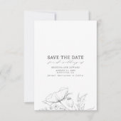 Wildbloemen Elegant Minimalist Save the Date (Voorkant)