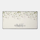 Wildbloemen Elegant Monogram Initialen Bureaumat (Voorkant)