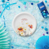 Wildbloemen Elegant Papieren Bordje (Feest)